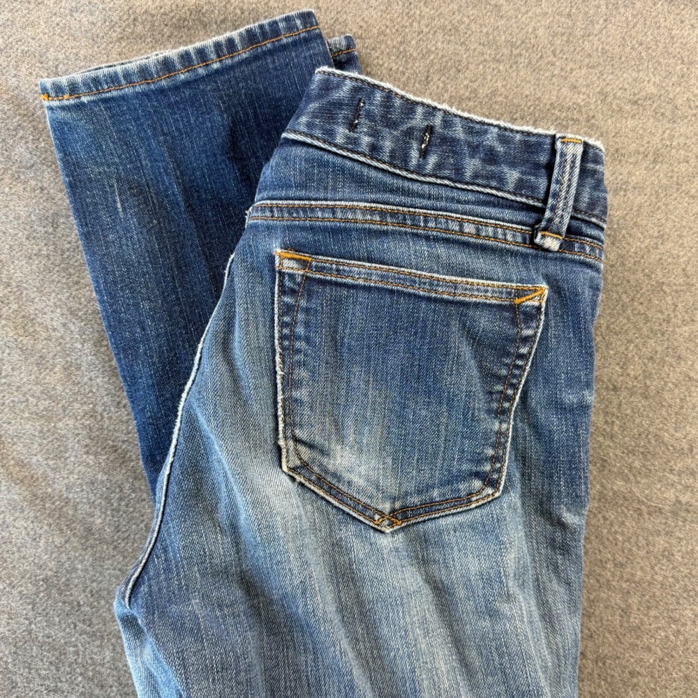 Gap Real Straight Jeans Women 27R Dark Wash Blue Denim Stretch Low Rise 1969